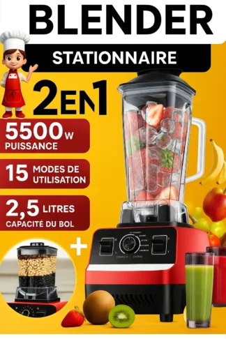 Blender puissant fixe pour smoothies et cocktails