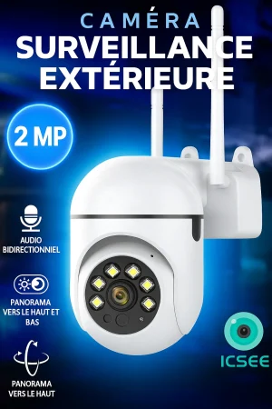 Caméra de vidéosurveillance extérieure et domestique WiFi 360