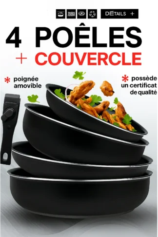 3 Poêles avec revêtement antiadhésif