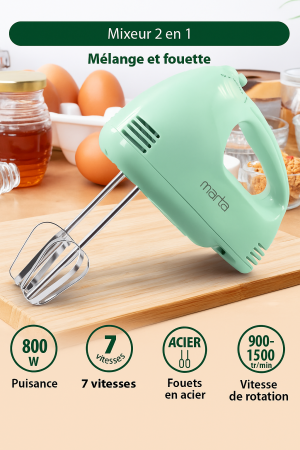 Mixeur à main sans bol,300W,5 vitesses,mode Turbo