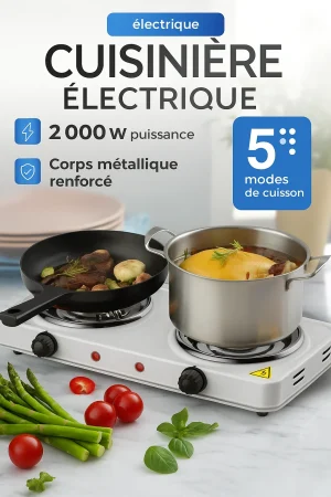 Plaque-cuisinière électrique à deux feux
