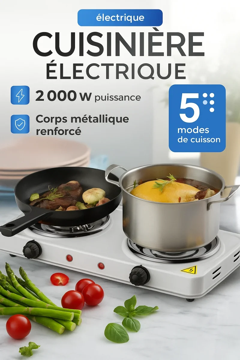 Plaque-cuisiniére électrique à deux feux 1
