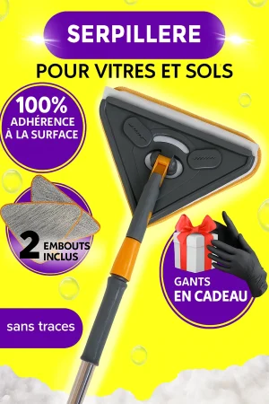Serpillere de nettoyage rotative toute surface