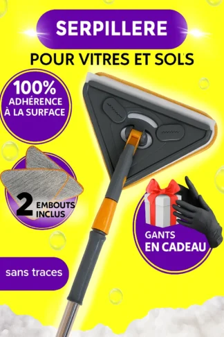 Serpillere de nettoyage rotative toute surface
